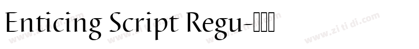 Enticing Script Regu字体转换